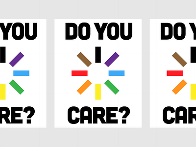 Do You Care? branding design lgbtq poster pride print rainbow vector