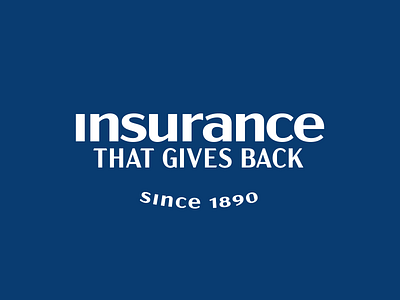 Insurance That Gives Back badge branding design icon insurance logo