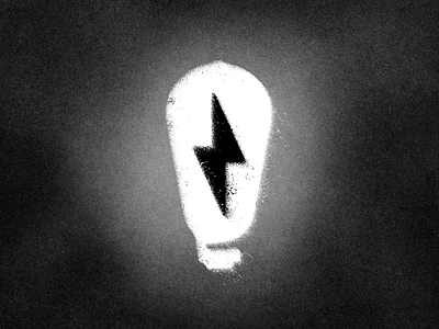 Bad Idea branding design graphic grunge illustration light lightbulb lightning logo vector