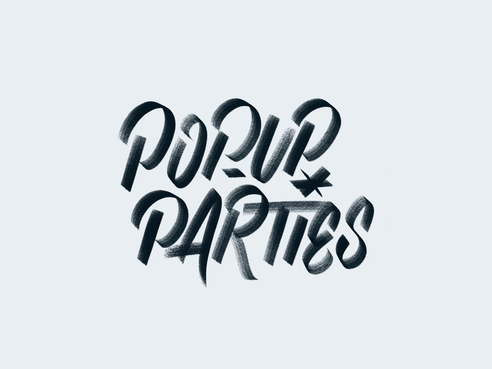 Pop-Up Parties Lettering design gif illustration invitation kansas city lettering logo parties type typography