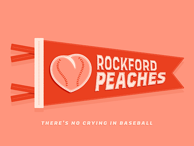 There's No Crying in Baseball Rockford Peaches SVG PNG 