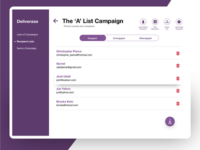 Email Campaign Dashboard UI