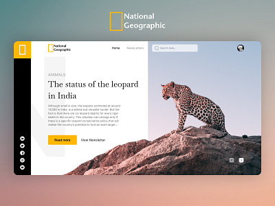 National Geography Hero Section Design