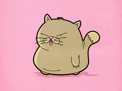 Fatcat character drawn with mouse illustration