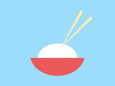 Rice flat food graphic design icon material rice simple