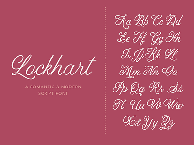 Lockhart Script Font calligraphy cursive design elegant font formal hand lettering lettering script type typeface