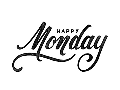 Happy Monday Lettering brush script calligraphy drawing hand drawn hand lettering illustration lettering script