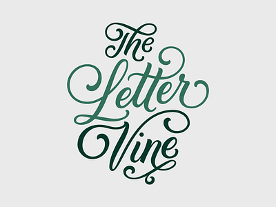 The Letter Vine Logo brush pen brush script calligraphy green hand lettering letter lettering logo pen script vector vine