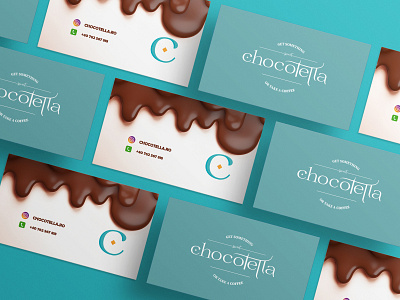 Chocolate & Coffee shop business card brandingdesign business businesscard chocolate coffee illustration logo marketing typography