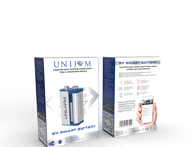 UNIJEM Smart Battery Packaging 3d animation branding graphic design logo motion graphics ui