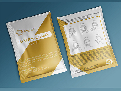 CLEO Repair Mask Packaging Design 3d animation branding design graphic design illustration logo motion graphics ui vector