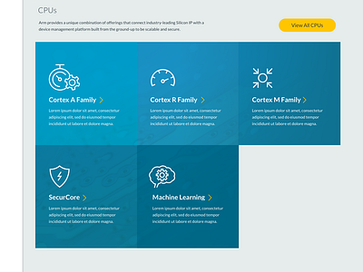 Arm Homepage Product Integration Concept