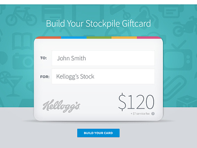 Stockpile Giftcard Concept illustration typography ui