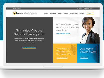 Symantec Website Security Homepage