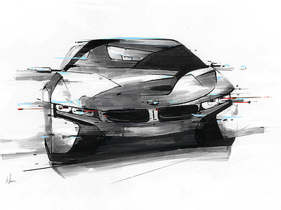 BMW i8 alexis bmw cars concept design futuristic stand i8 illustration marcou mutabor