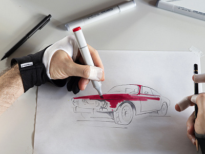 Car And Driver - Alpha Romeo alpharomeo caranddriver drawing illustration