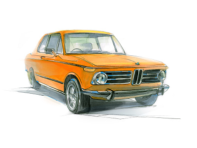 BMW 2002 bmw copicmarkers design drawing illustration