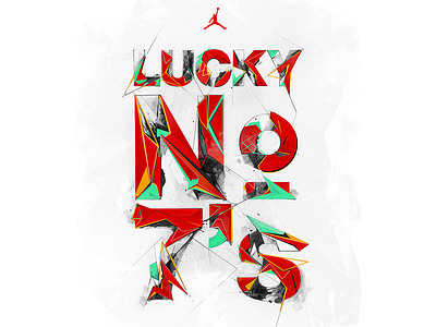 Air Jordan airjordan illustration jumpman lettering lucky7 nike type