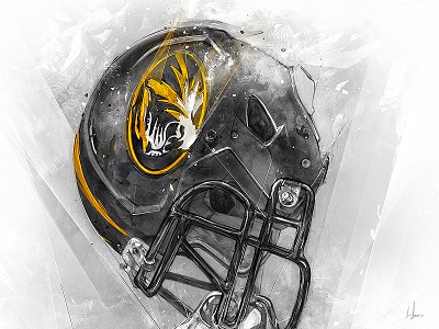 Nike Missouri Tigers drawing football helmet illustration missouri nfl nike tee tigers