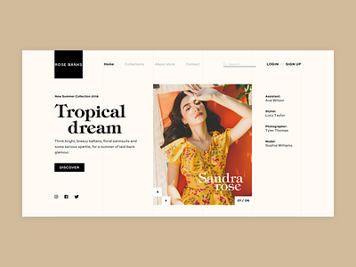 Fashion Web - Tropical Dream fashion tropical dream ui web web web design