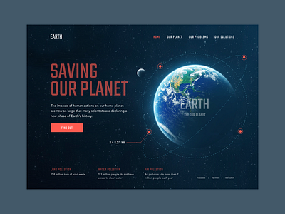 Web - Saving Our Planet daily 100 challenge daily ui interaction design ui uidesign web web design