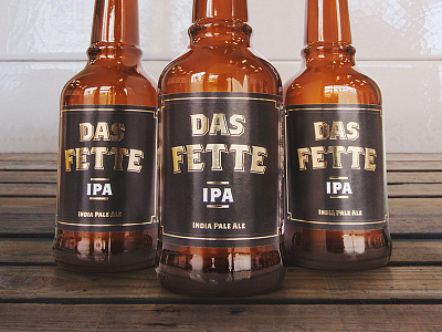 Das Fette IPA alcohol beer beerdesign beverage bottle branding design india pale ale ipa package product design productdesign