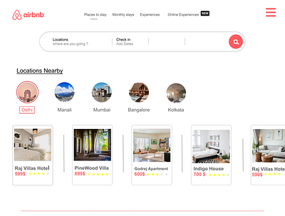 AirbnB Website Homepage Design 3d airbnb branding design graphic design homestay illustration rental homes typography ui user interface ux vector website