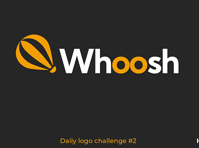 Whoosh logo branding daily logo challenge graphic design hot ballon logo logo