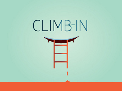 Climb-In corporate climb fangs ladder logo sinister type