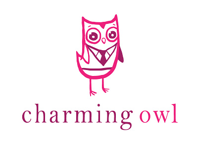 Charming Owl boutique charming dapper logo owl