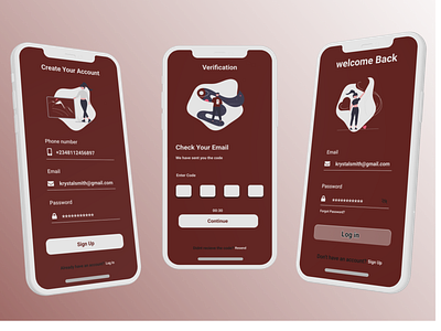 sign in / sign up app branding design ui ux