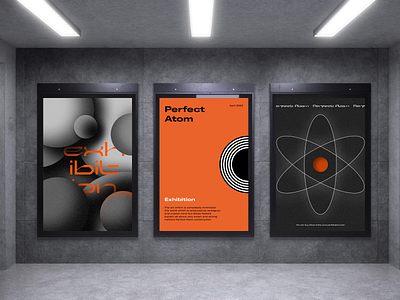 Perfect Atom Exhibition app branding design graphic design illustration logo typography ui ux vector