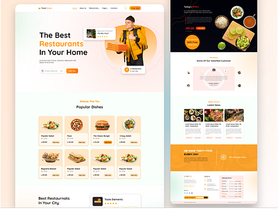 Restaurant website landing page UI Design