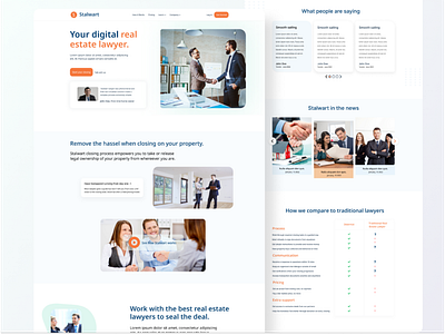Digital real estate lawyer web UI design digital lawyer.