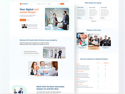 Digital real estate lawyer web UI design