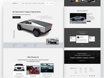 Car website UI design