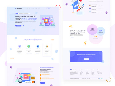 App Landing page UI design app app landing page app ui design mobile app landing page