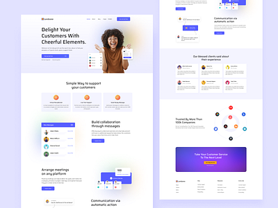 Support desk  landing page