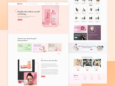 Beauty product landing page beauty product landing page skincare product