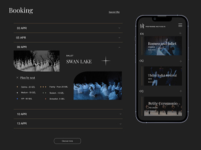 Booking form / Tbilisi Opera app booking branding design figma opera ui user interface ux