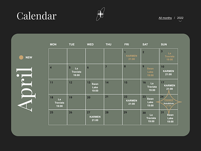 Calendar for Tbilisi Opera app calendar design figma opera ui user interface ux