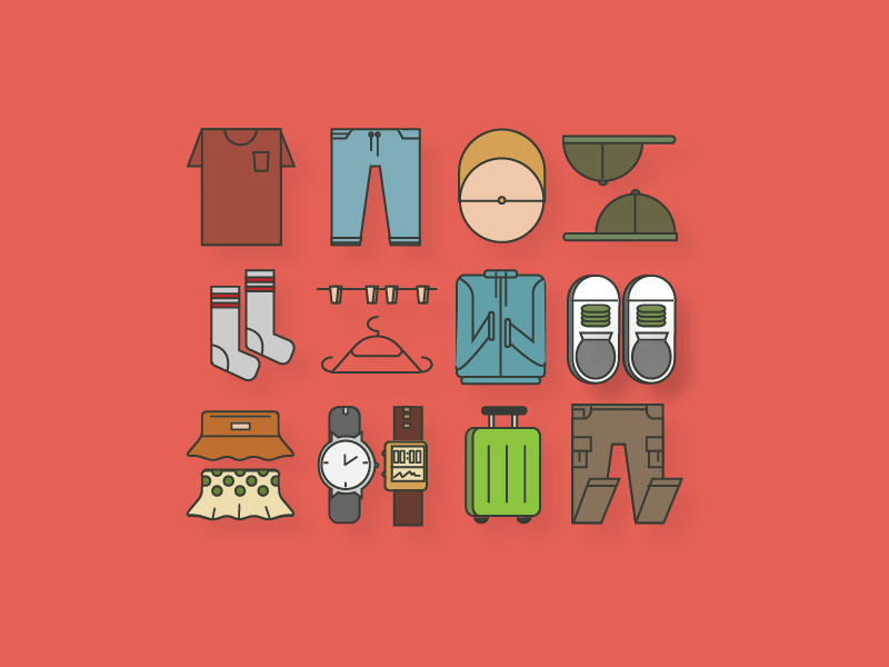 Travel Icons by Ghulam Rusli on Dribbble