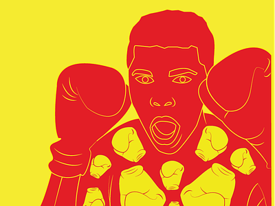 Muhammad Ali ali boxing design graphic illustration legend muhammad ali