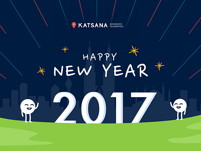 Happy New Year ! 2017 advanced telematics illustration katsana new year telematics