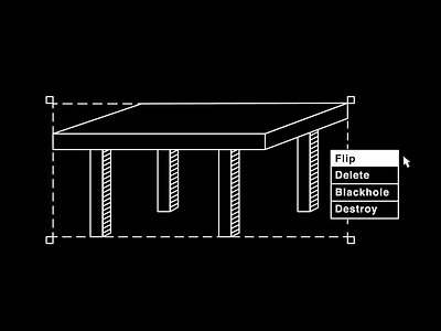 Flip Table black design flip fliptable graphic illustration minimal option table