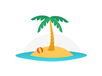 Empty State for Booking beach coconut design empty state illustration island malaysian palm sea tree ui