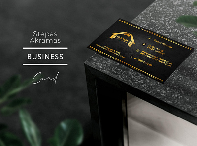 Akramas business card design graphic design vector