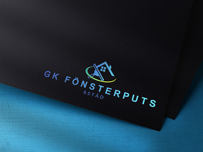 GK Fönsterputs & Städ logo design branding design graphic design logo vector