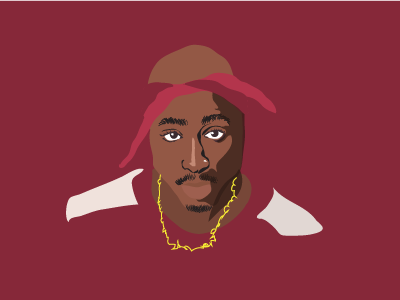 Tupac the Legend design hip hop illustration old school rap
