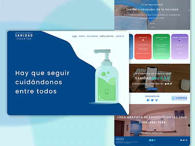 Web Design - Health Association page (Sanidad)